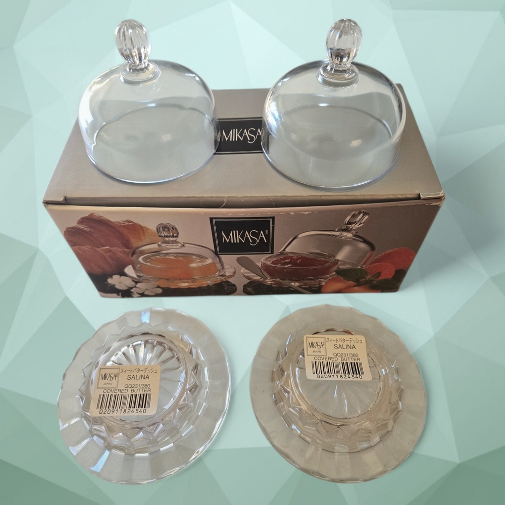 Mikasa Elegant Clear Glass Dome Set